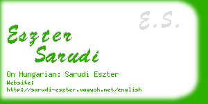 eszter sarudi business card